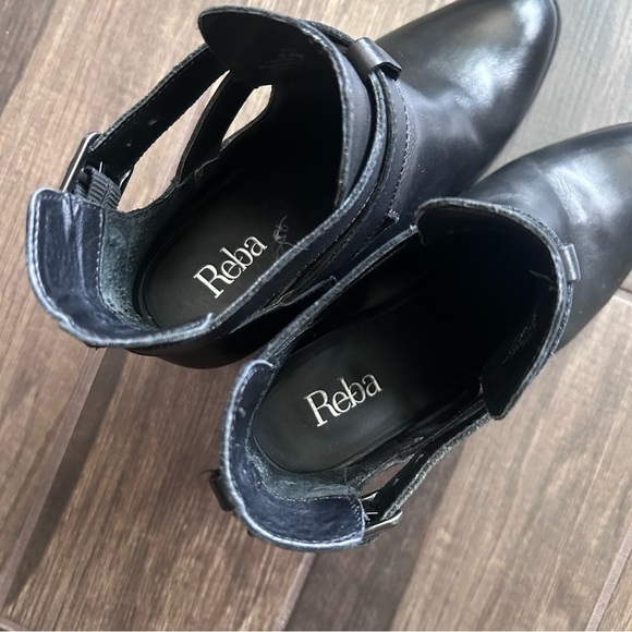 Reba KC Leather Ankle Booties in Black Sz 8.5 - Picture 7 of 10